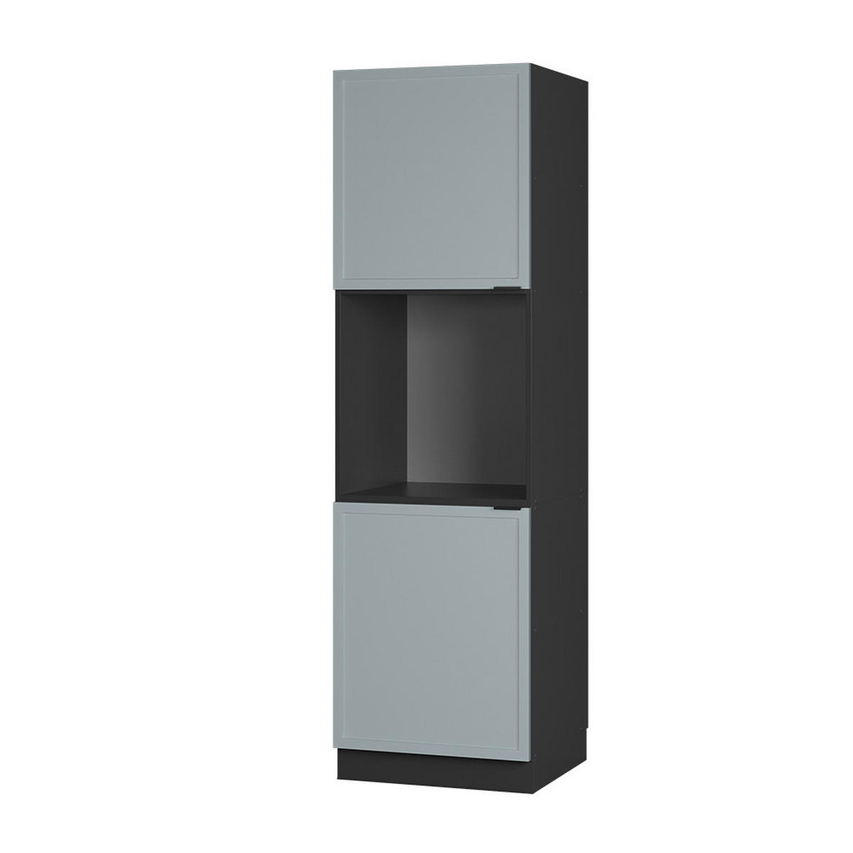 HERDUMBAUSCHRANK Fame-Line Hellblau-grau 60 cm offen - Anthrazit/Blaugrau, Holzwerkstoff (60/206.8/58cm) - Vicco
