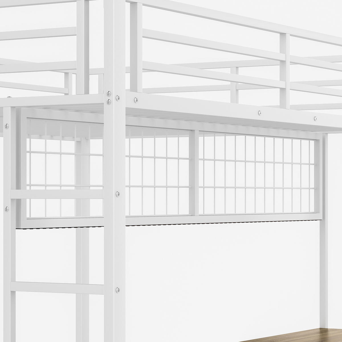 HOCHBETT Eisen 90/200 cm + 140/200 cm Weiß - Weiß, Metall - Raumix