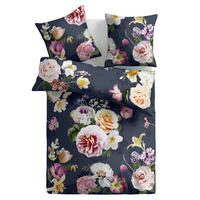 BETTWÄSCHE - Renforce Flower Blue 135x200cm - Multicolor, Naturmaterialien (135/200cm) - Bestlivings