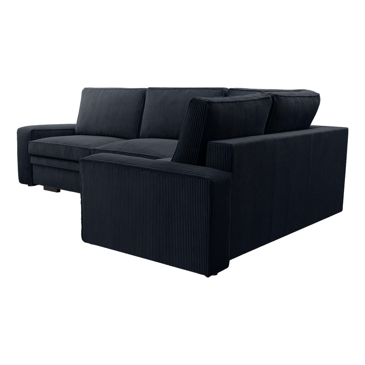 ROHOVÁ SOFAS FJORDI s funkcí spaní, Černá - černá, textil (296/196cm) - Fedve