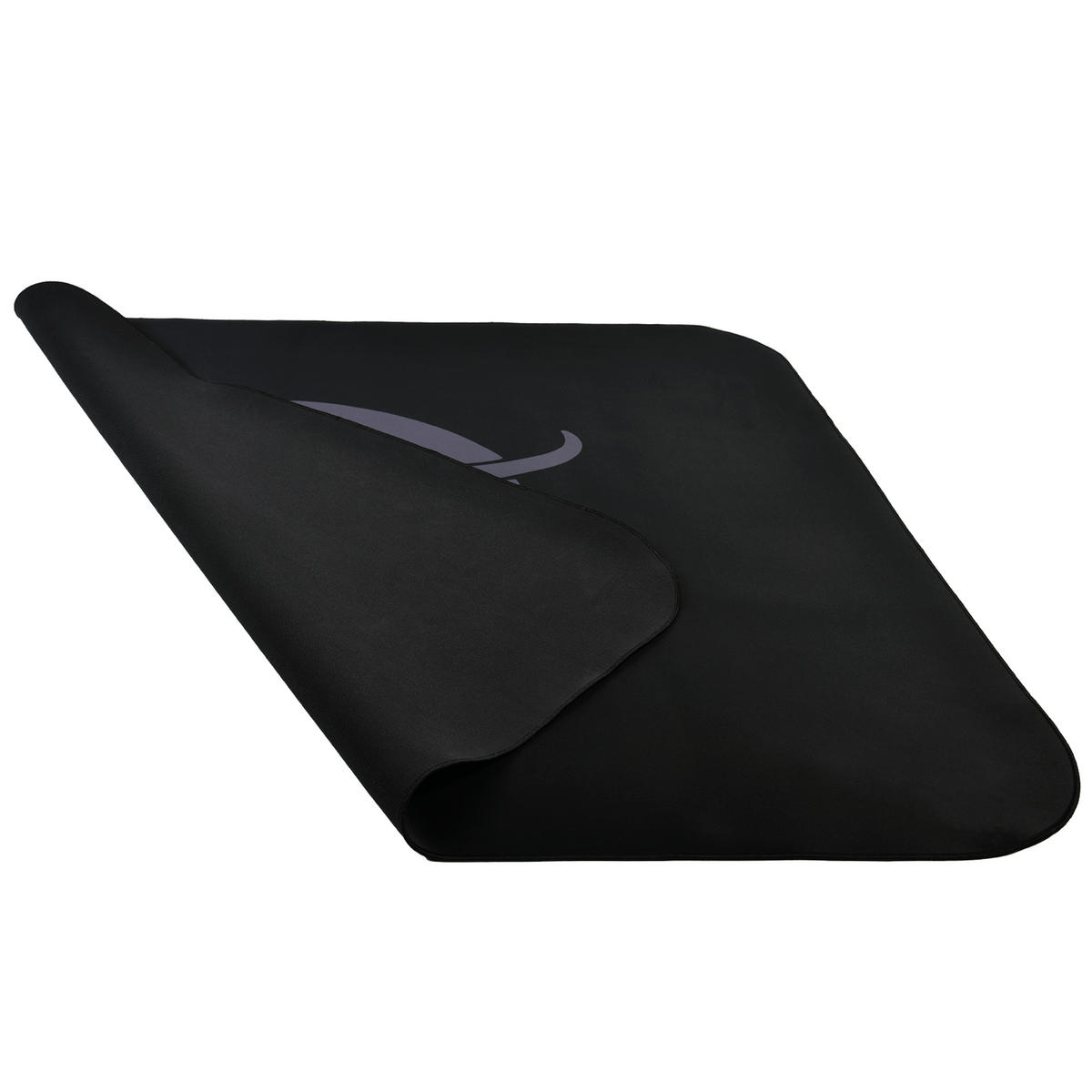 BODENSCHUTZMATTEN Zona Quadrat 116 cm Schwarz/Grau - Schwarz/Grau, Textil (116/116cm) - Arozzi