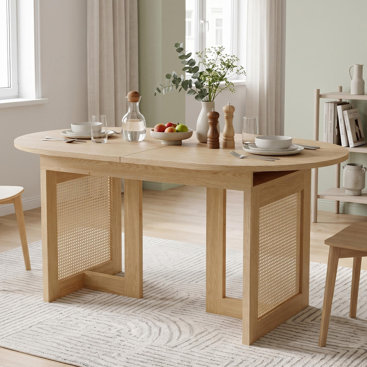 JÍDELNÍ STŮL Rozkládací dubový 150–200 × 90 cm pro 6–8 osob - barva dubu, kompozitní dřevo (90/200/75cm) - Urban Meuble