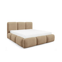POLSTERBETT BOVA 180x200 cm mit Bettkasten,Lattenrost,Doppelbett,Boxspringbett-Optik-Cappuccino - Cappuccino, Holz (180/200cm) - Furnistar