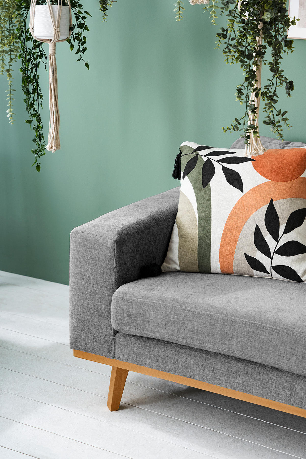 SESSEL - Dunkelgrau/Buchefarben, Buchenholz/Textil (122/81/88cm) - home24