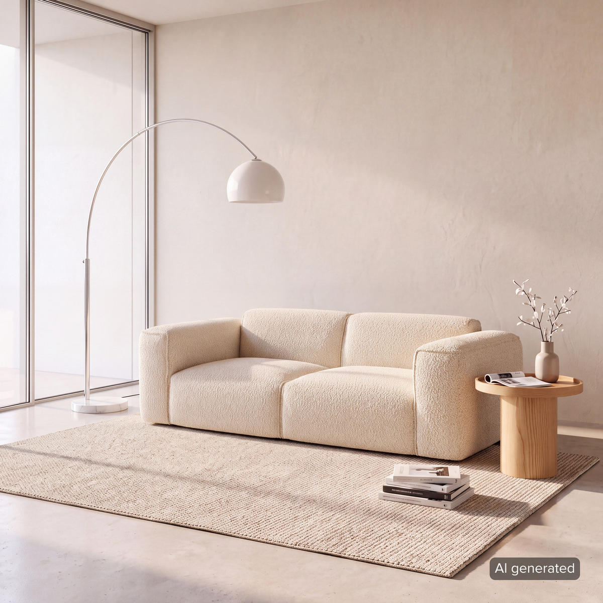 2-SITZER SOFA - Beige/Schwarz, Kunststoff/Textil (220/71/102cm) - home24