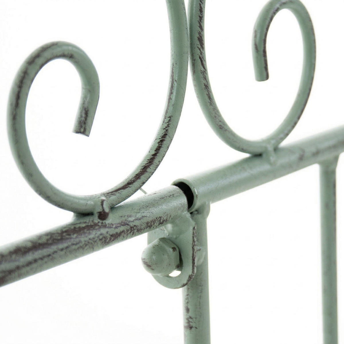 GARTENZAUN Metall Antik-Grün - Grün, Metall (124/116cm) - CLP