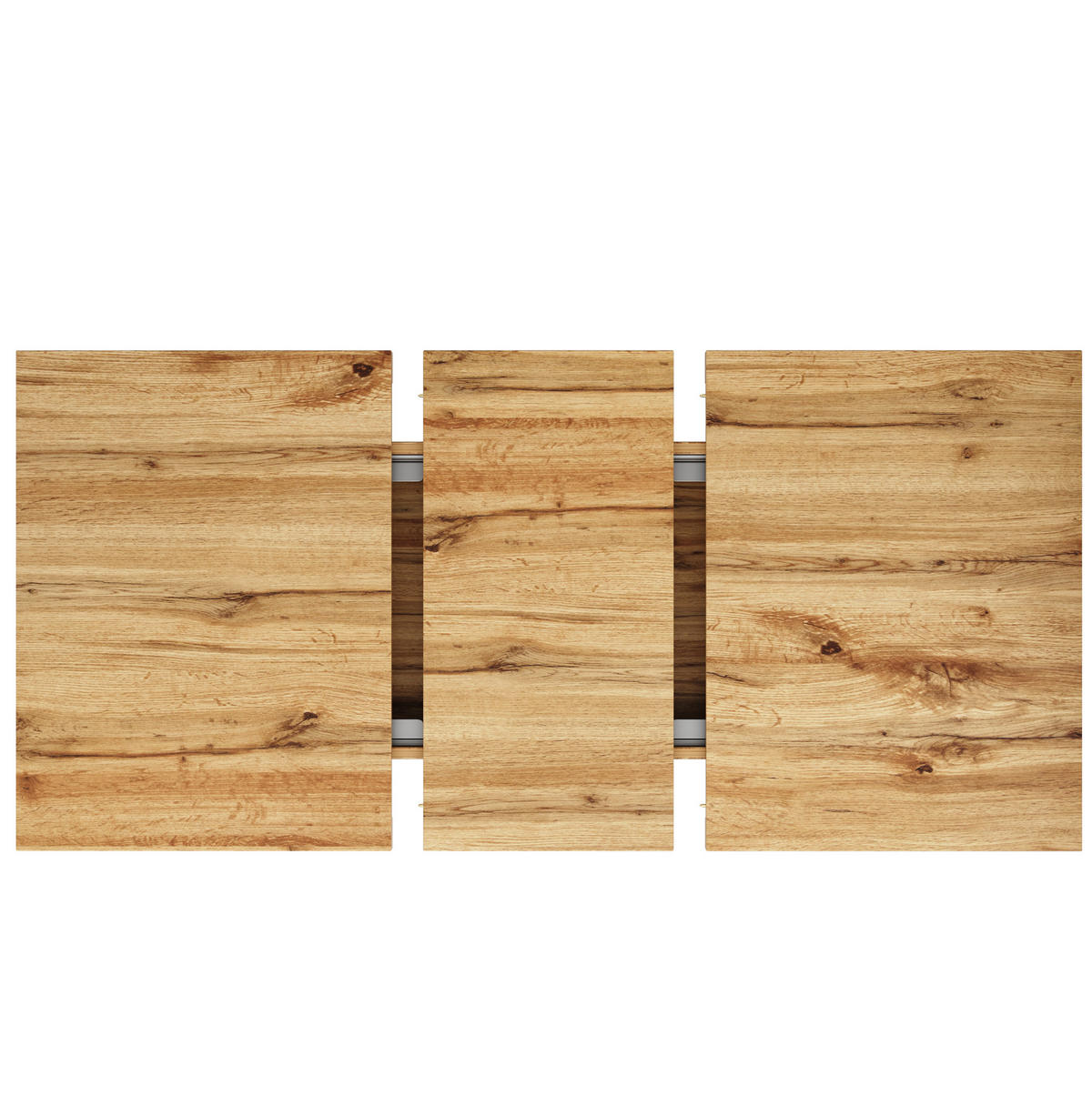 ESSTISCH 120/75/75,5 cm Holzfarben aus MDF und Metall mit Ausziehfunktion - Naturfarben, Holzwerkstoff (160/70/75.5cm) - OKMYHOME