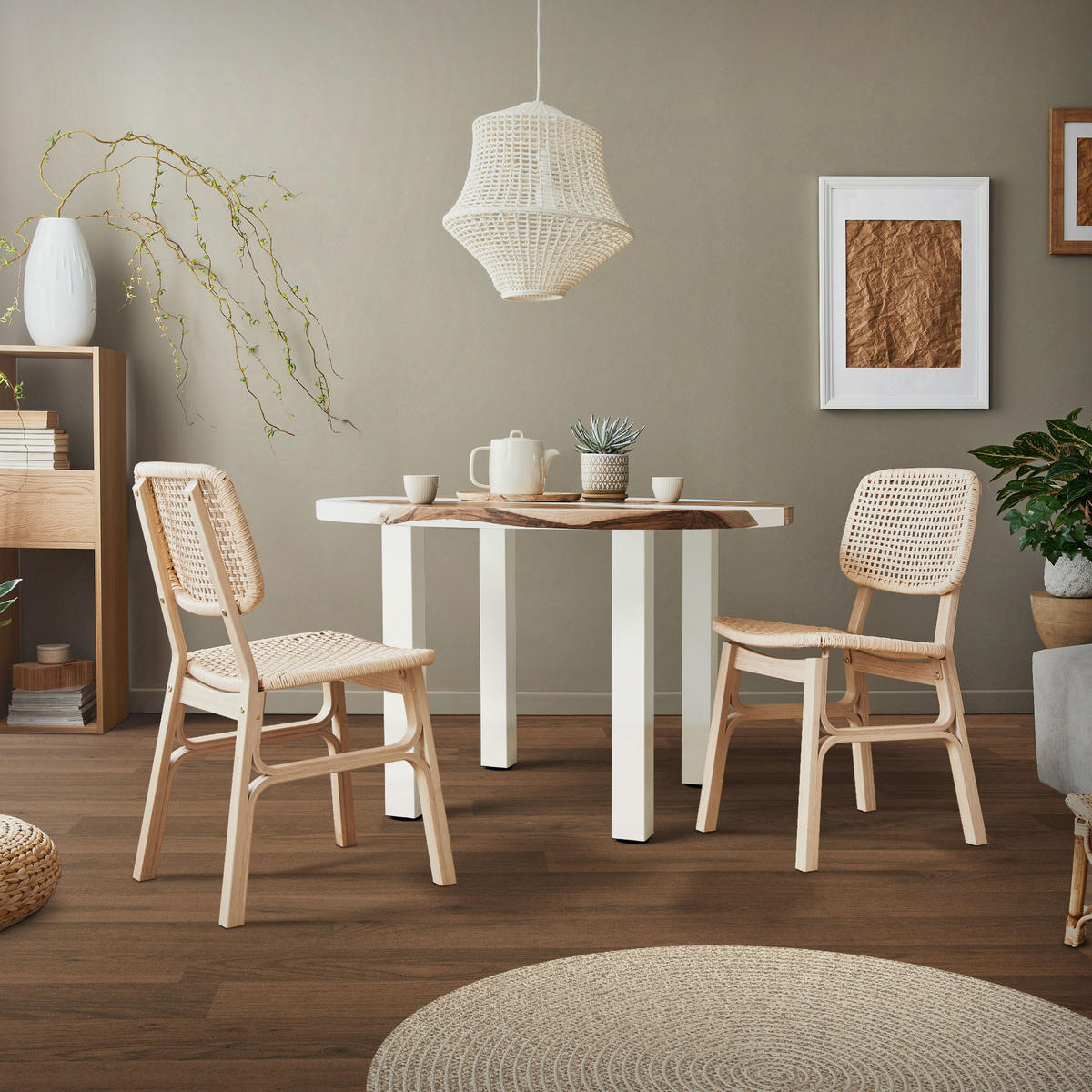 TISCHBEINE 4er Set I-Design H:72 cm Weiß 8x8 cm - Weiß, Metall (8/72/8cm) - ML-DESIGN