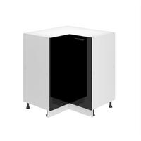 KÜCHENUNTERSCHRANK 90 cm SNP ohne Arbeitsplatte, Schwarz Hochglanz - Schwarz Hochglanz, Holz (90/82/90cm) - B BELINI GROUP