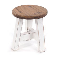 PFLANZENHOCKER Bern Mahagoni Massivholz 06 weiß-landhaus - Weiß, Holz (20/23/20cm) - DESIGN DELIGHTS