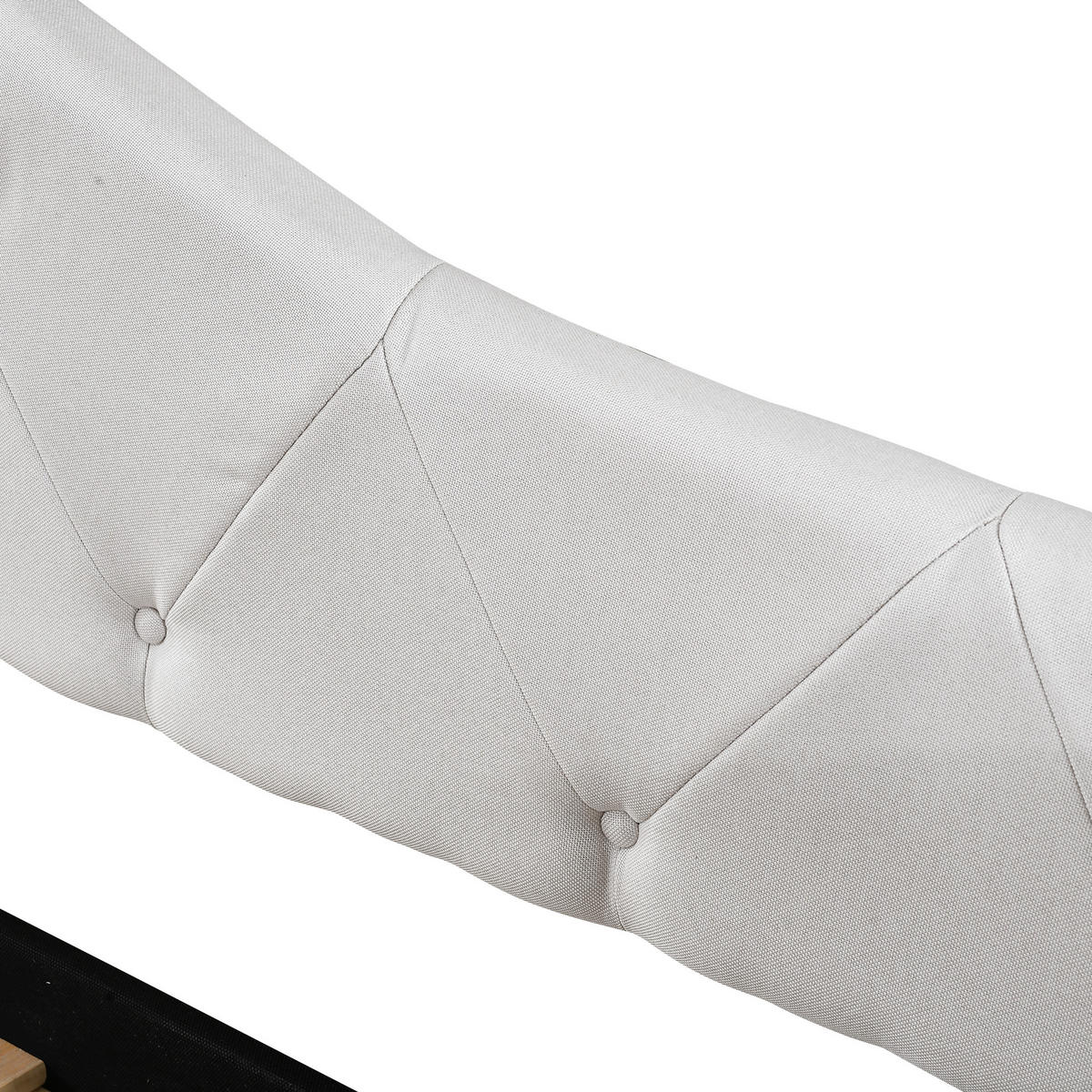 TAGEBETT 90x200cm Beige Leinen mit Ausziehbett minimalistisch - Beige, Holz (90/200cm) - FLIEKS