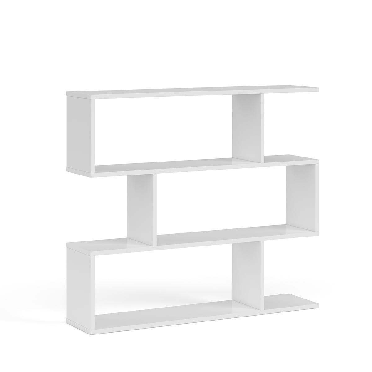 REGAL mit 3 Ebenen L110 cm - Athena - Weiß, Holzwerkstoff (24/97/110cm) - Calicosy