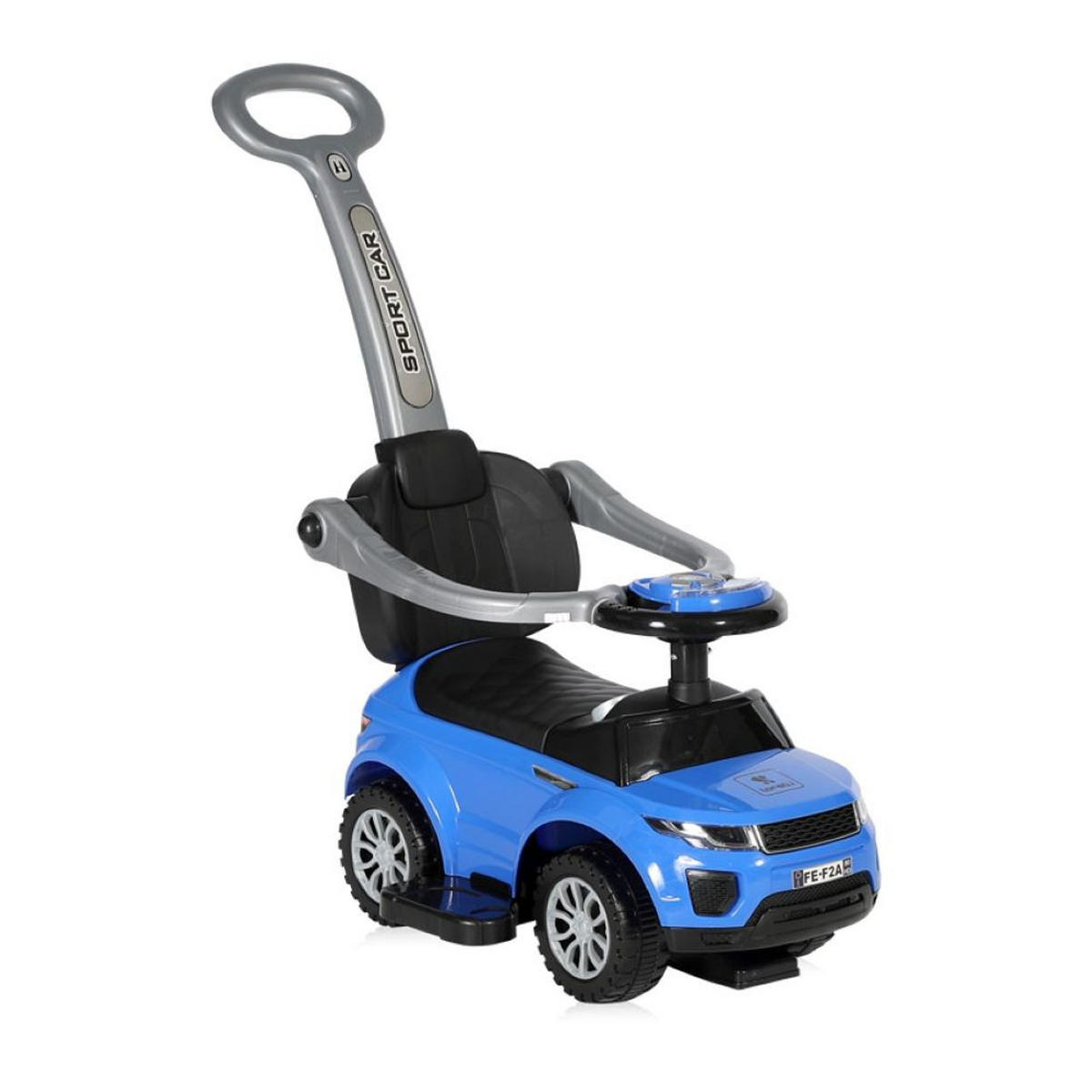 RUTSCHER 3 in 1 Kinderauto Off Road blau Schiebegriff Musik Rückenlehne - Blau, Kunststoff (52/25/35cm) - Lorelli