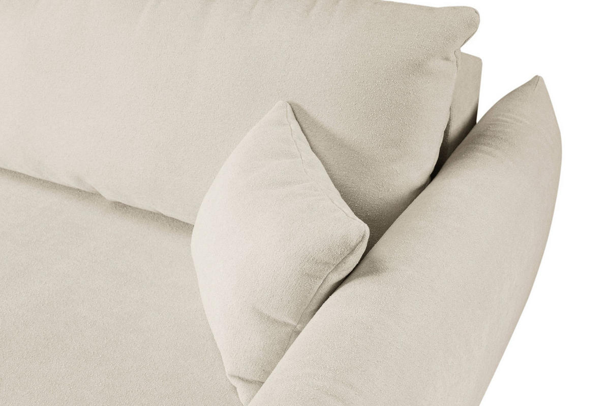 SOFA Hallora - Ecru (Melody 14) - Ecru, Holzwerkstoff (240/88/108cm) - Möblo
