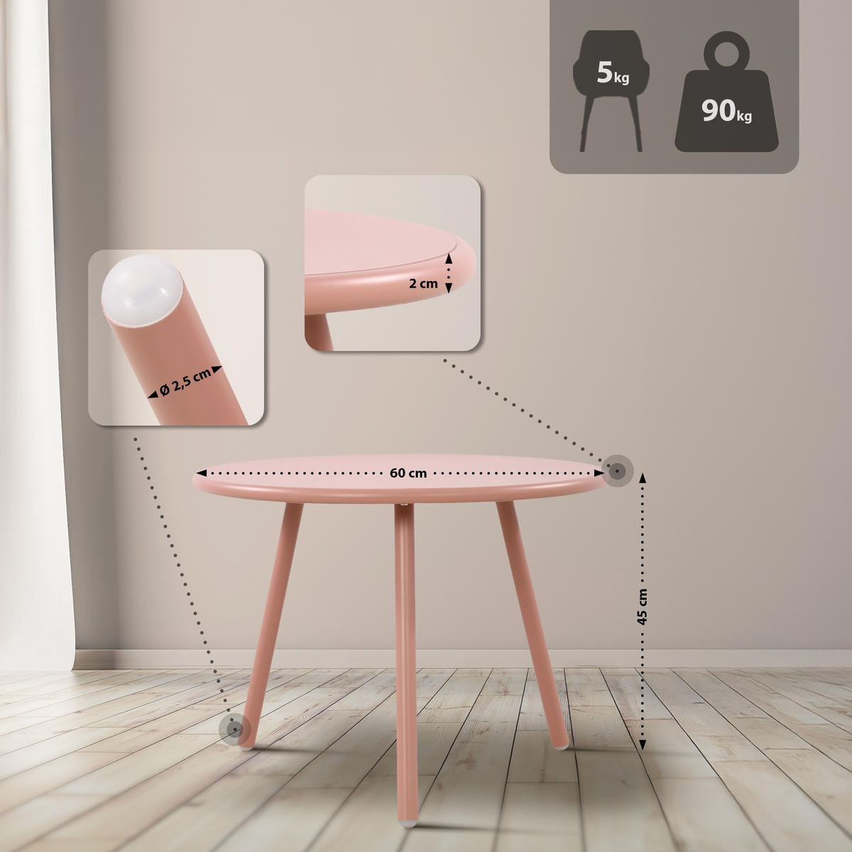 GARTENSITZGRUPPE Kunststoff Pink - Pink, Kunststoff - CLP