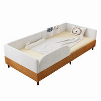 POLSTERBETT 90/200 cm Weiß/Natur aus Samt mit 2 Stautaschen - Naturfarben, Textil (90/200cm) - OKMYHOME