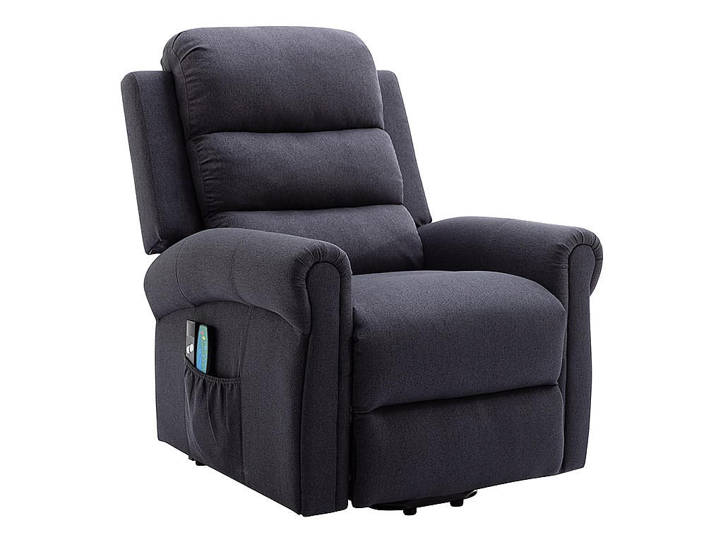 MASSAGESESSEL - 1 Person - Stoff - Anthrazitgrau - - Anthrazit, Textil (84/107/91cm) - Vente-Unique