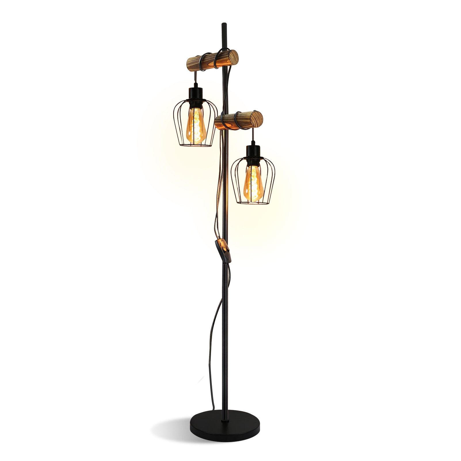 ZMH Stehlampe Schwarz 22x151x40 cm