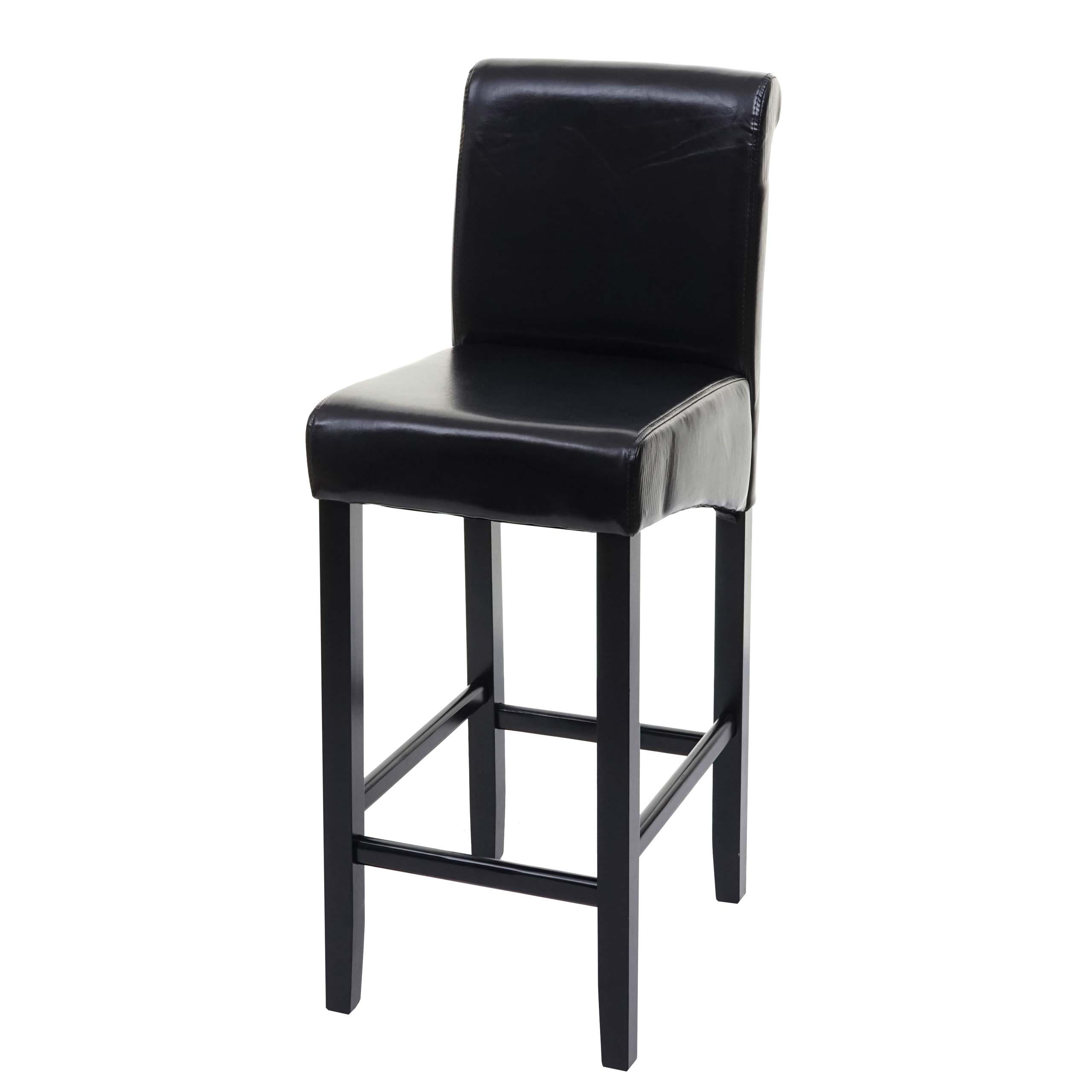 BARHOCKER Schwarz - Schwarz, Leder (39/105/53cm) - MCW