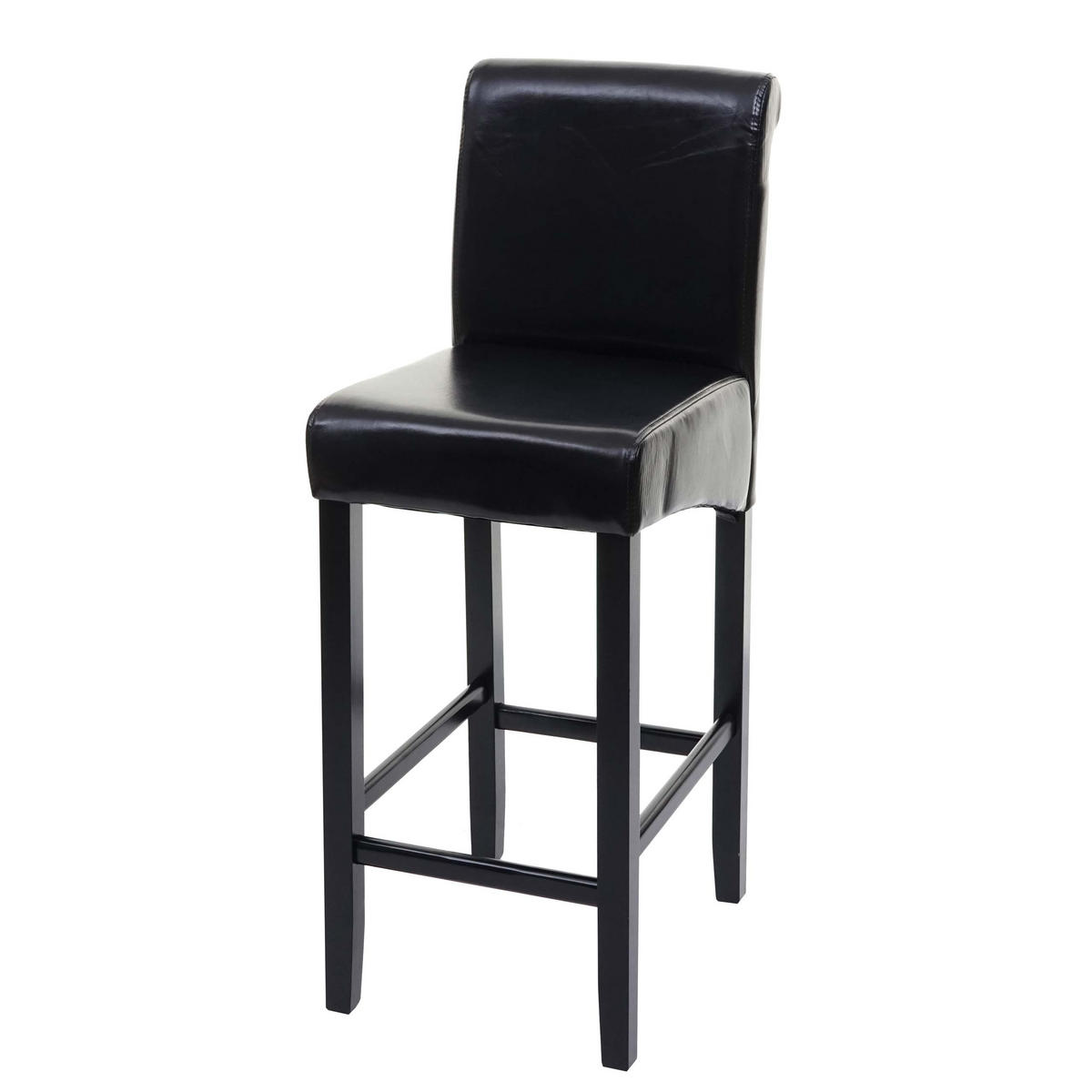 BARHOCKER Schwarz - Schwarz, Leder (39/105/53cm) - MCW