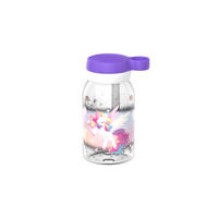 TRINKFLASCHE MIT TRINKHALM Campus Unicorn Glow 450 ml - Lila, Kunststoff (450L) - Mepal