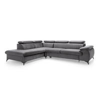 ECKSOFA BELT Grau 275x221x95 cm - Grau, Textil (275/221cm) - FURNLUX