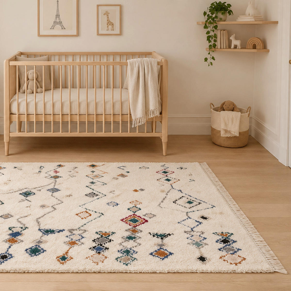 TEPPICH weich Ethno-Stil mehrfarbig - Multicolor, Textil (120/170cm) - AFK Living