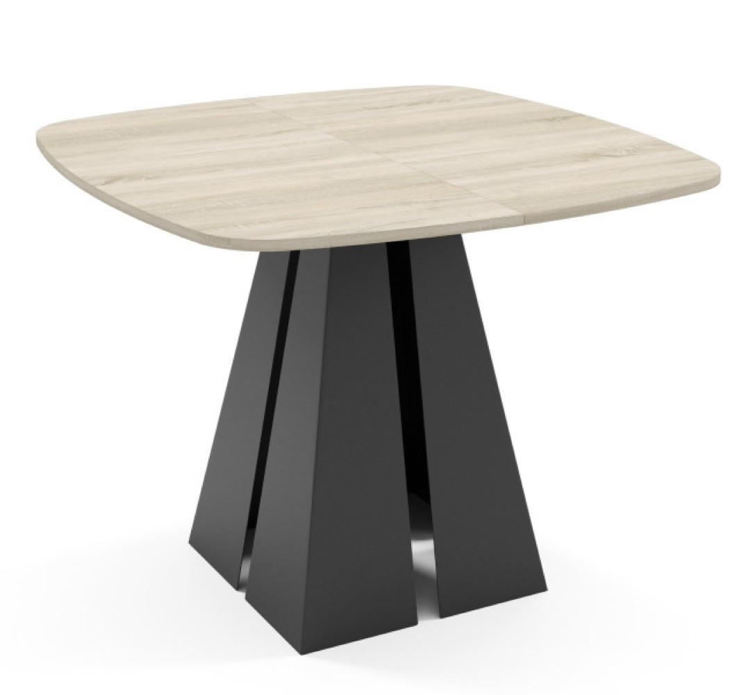 TISCH Schwarz Figo Ausziehbar - Schwarz, Holzwerkstoff (120/120/76cm) - Sepro Meble
