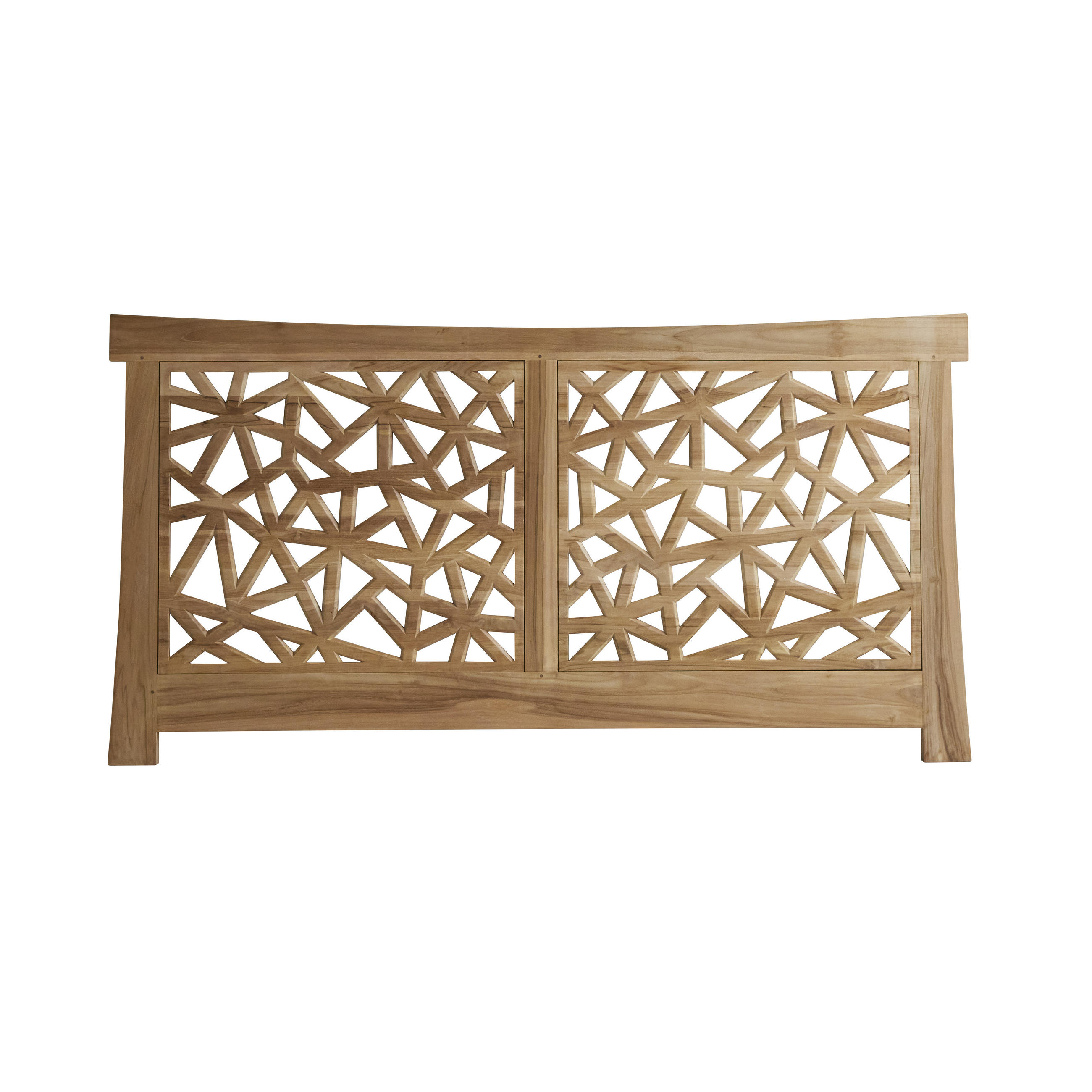 KOPFTEIL Gentong Natur aus Teak - Naturfarben, Holz (210/110/4cm) - Tikamoon