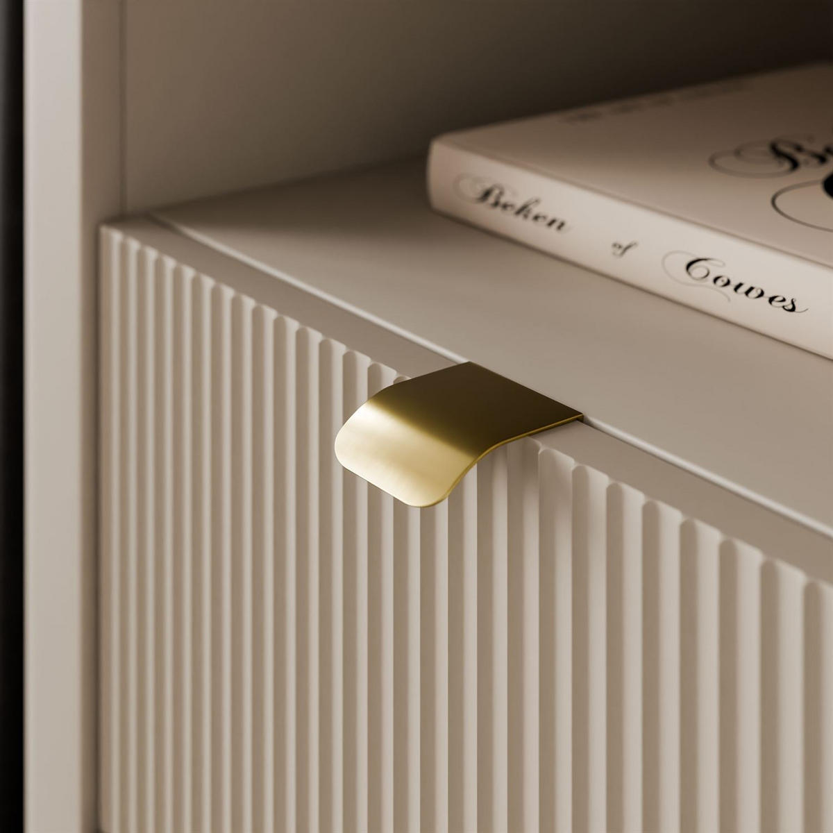 REGAL AUTUMN 2D1S mit Schublade, Kaschmir / Nussbaum - Beige, Holzwerkstoff (90/163/40cm) - Lookway