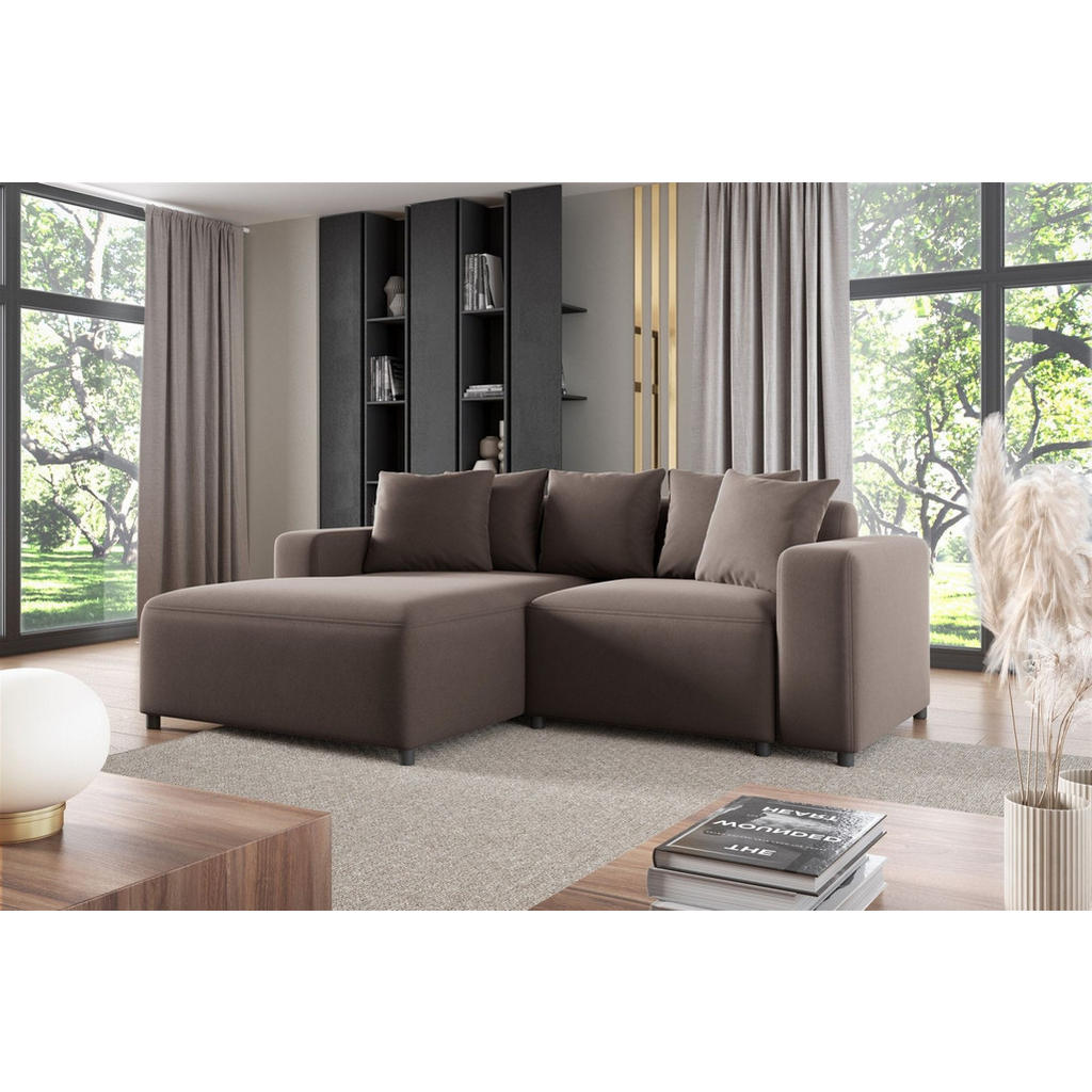 Thumbnail - Fun Möbel Polsterhocker, Braun, Textil, 100x45x91 cm, Wohnzimmer, Hocker, Sitzhocker