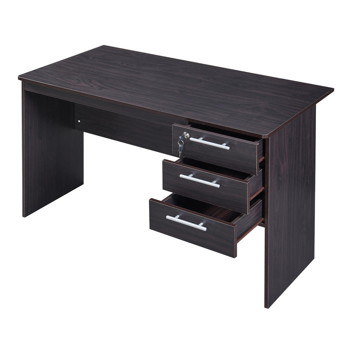 SCHREIBTISCH Ragunda - Dunkelbraun, Holzwerkstoff (59/120/75cm) - [en.casa]