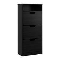 SCHUHSCHRANK - Grau, Holzwerkstoff/Kunststoff (60/140/24cm) - Relaxdays