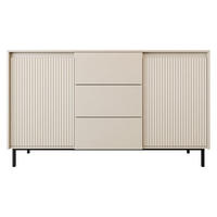 SIDEBOARD Ozmi 2D3SZ - Kaschmir/Schwarz, Holzwerkstoff/Metall (153/90/50cm) - MIRJAN24