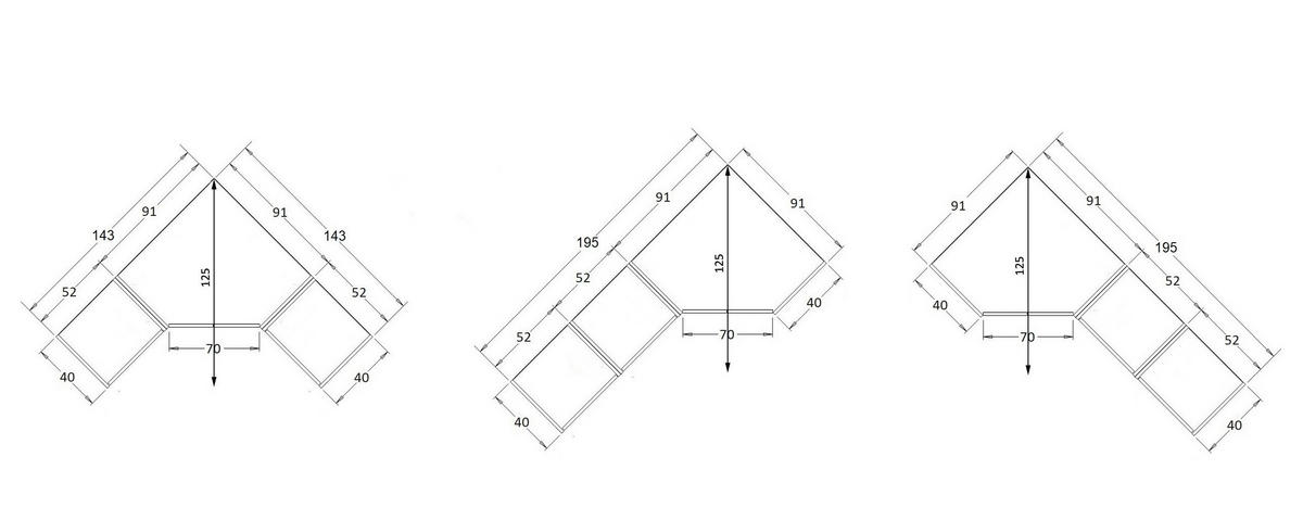 ECKKLEIDERSCHRANK ZWEI REGALE GRANT SET 17/B WEIß 143/195/143 - Weiß, Holzwerkstoff (143/195/143cm) - Marmex Möbel