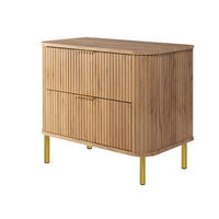 BADEZIMMERSCHRANK : Farbe Eiche Craft, Griff gold, Füße gold, 80 x 41,5 x 66,7 cm - Eichefarben/Goldfarben, Holzwerkstoff (80/66.7/41.5cm) - 3XE LIVING