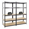 SCHWERLASTREGAL Taurus 2er-Set mit 2x 180x90x60 cm Fachlast 175 kg Schwarz - Schwarz, Metall (180/180/60cm) - PROREGAL