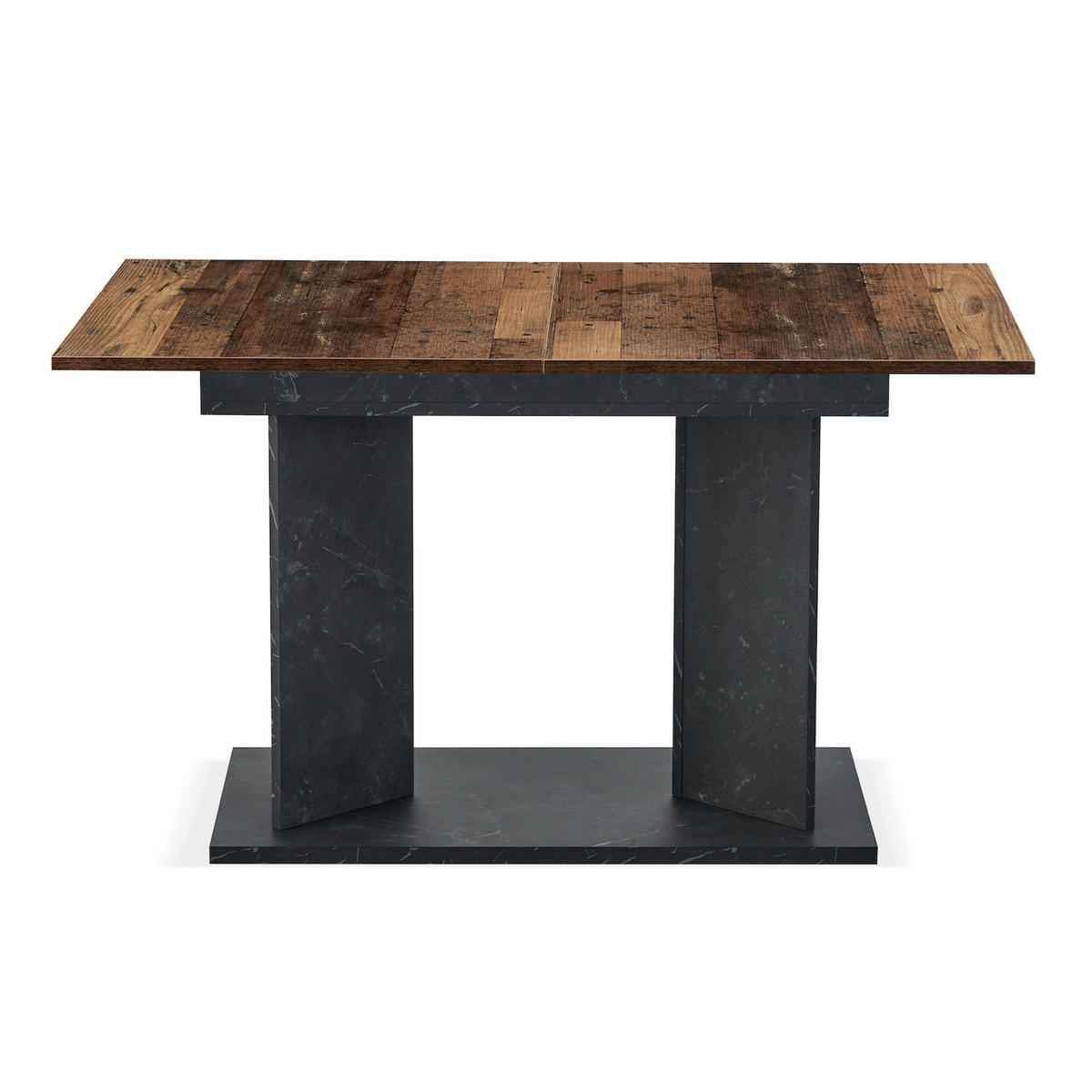 ESSTISCH VIVIAN 120-160/80/76 cm - Anthrazit/Sonoma Eiche, Holzwerkstoff (80/120/76cm) - B&D Home
