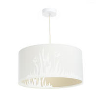 HÄNGELEUCHTE Weiß 40/90 cm - Beige/Weiß, Kunststoff (20/0.4/90cm) - ONZENO
