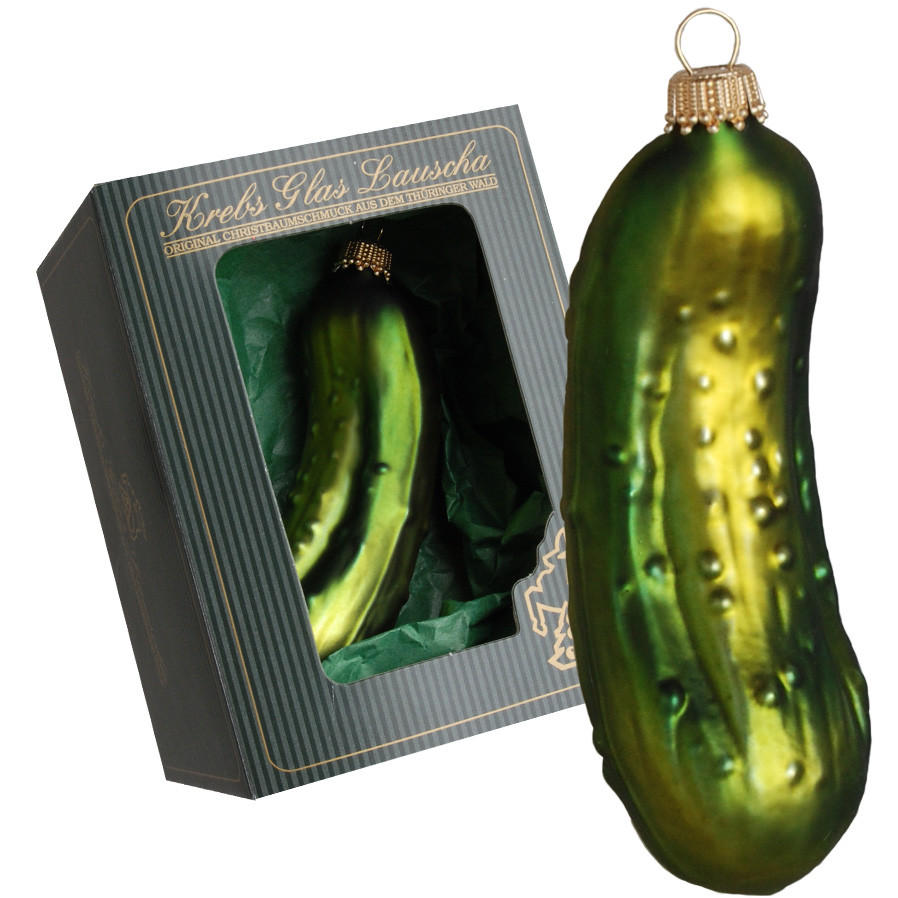Krebs Glas Lauscha Christbaumschmuck Grün 3x10x4 cm