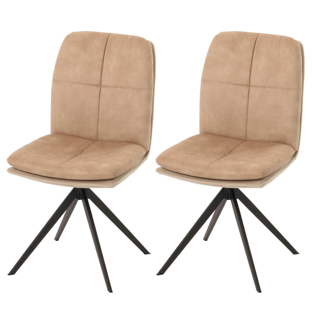 ESSZIMMERSTUHL Beige 2er-Set - Beige, Textil (47/90/56cm) - MCW