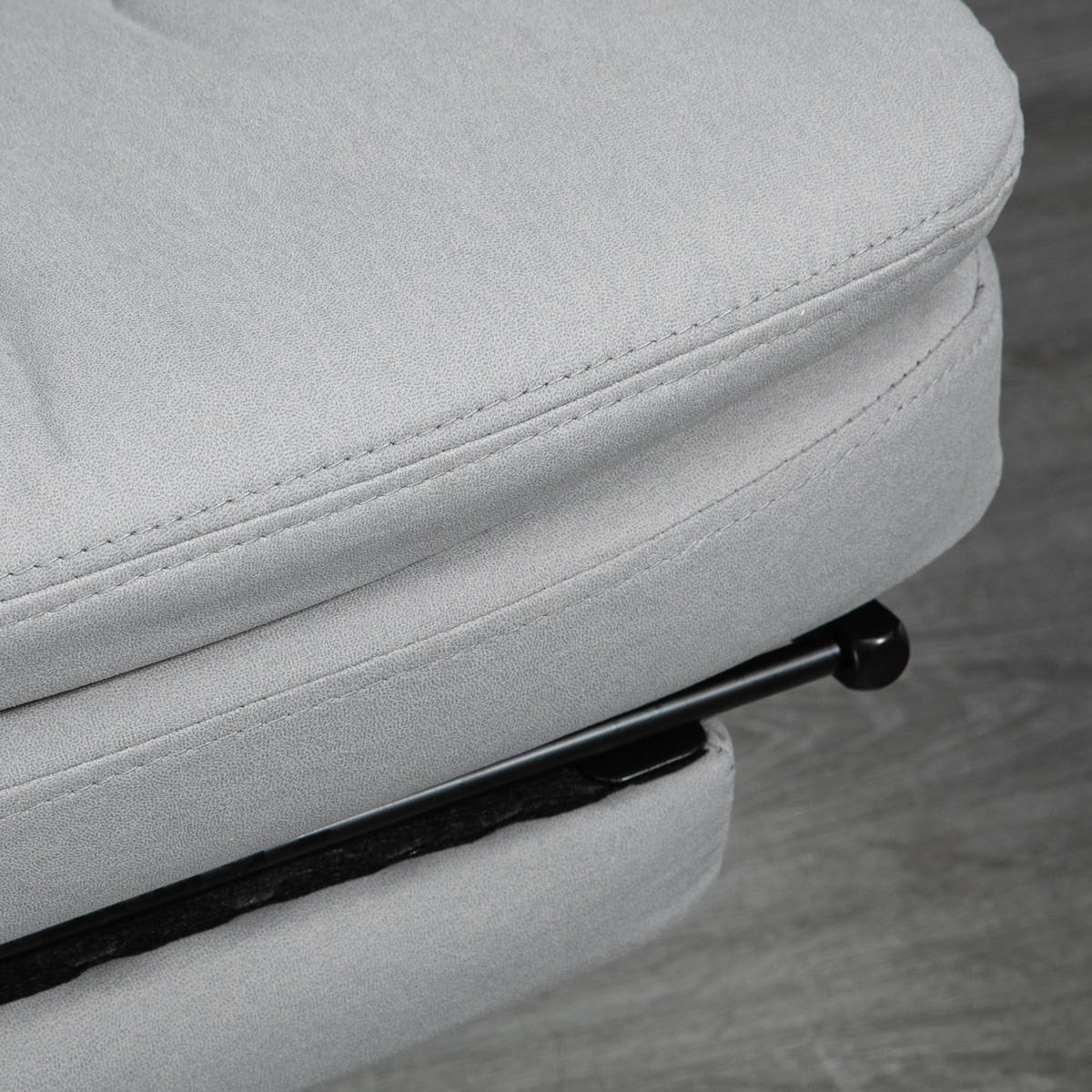 MASSAGE-BÜROSTUHL, Polyester, Stahl, Grau - Grau, Kunststoff/Metall (67/118/66cm) - Vinsetto