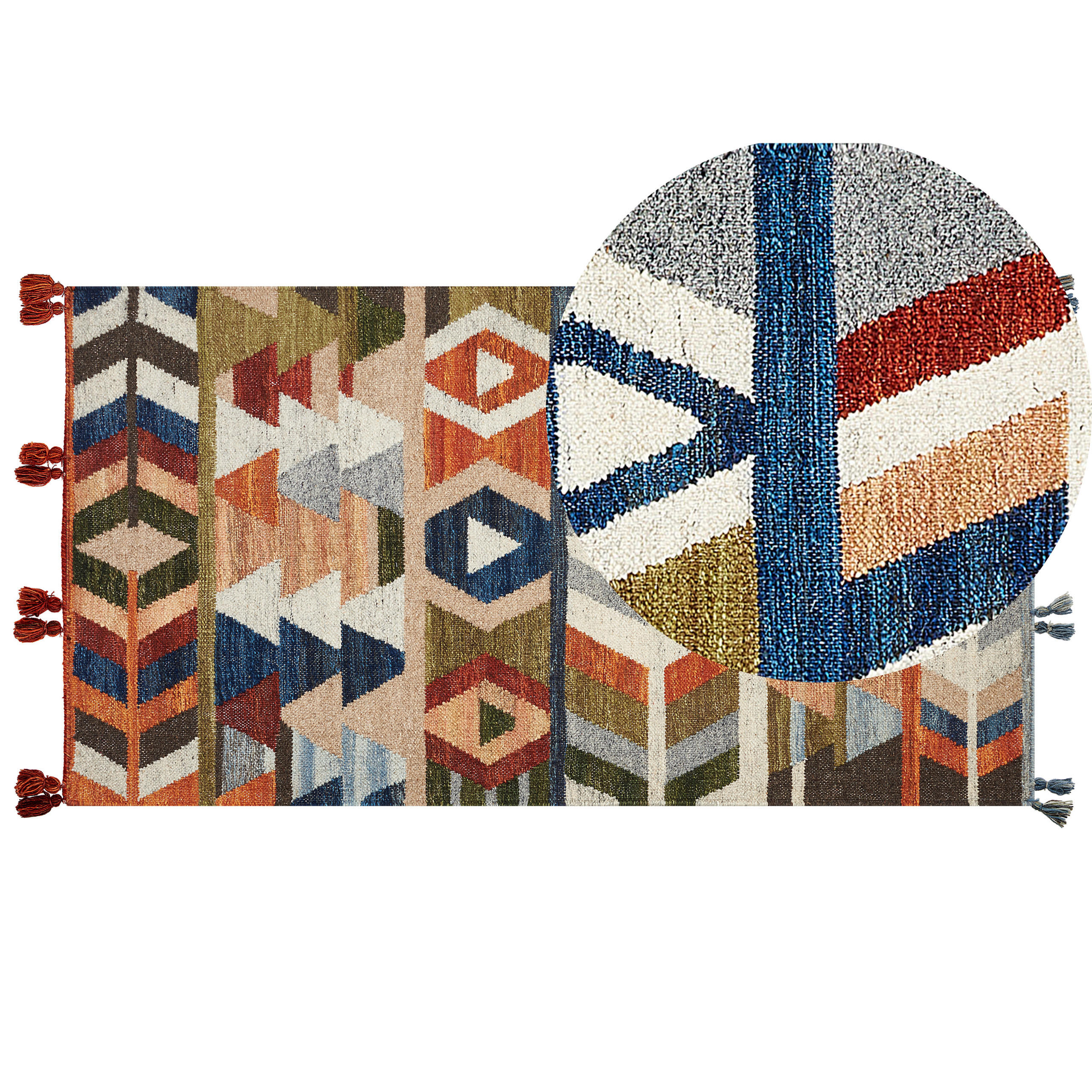 KELIM-TEPPICH Kaghsi 150/80 cm - Multicolor, Textil (80/150cm) - Beliani