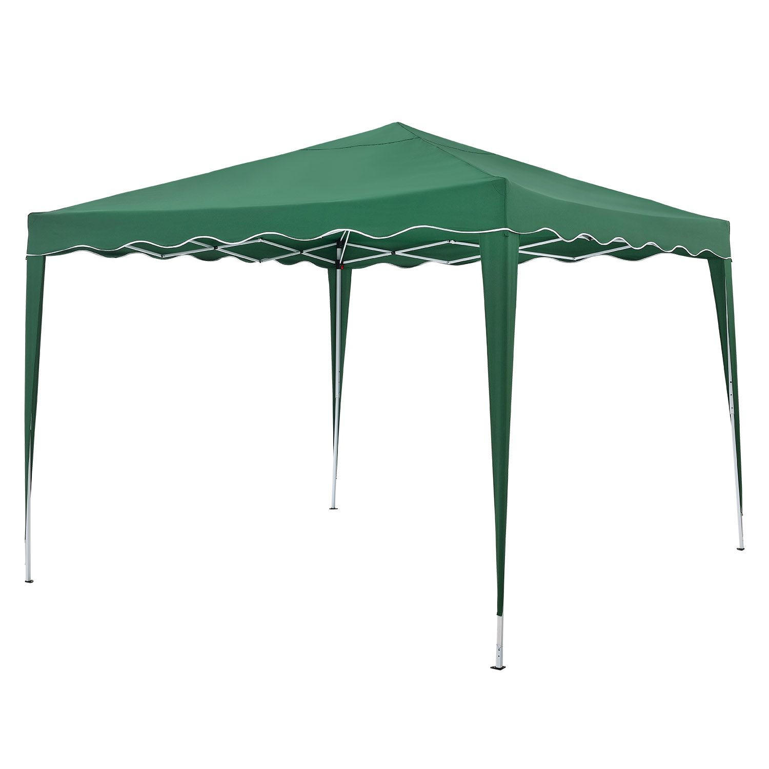 FALTPAVILLON Vivara grün 3x3 m mit Tragetasche - Grün, Metall (300/250/300cm) - Juskys