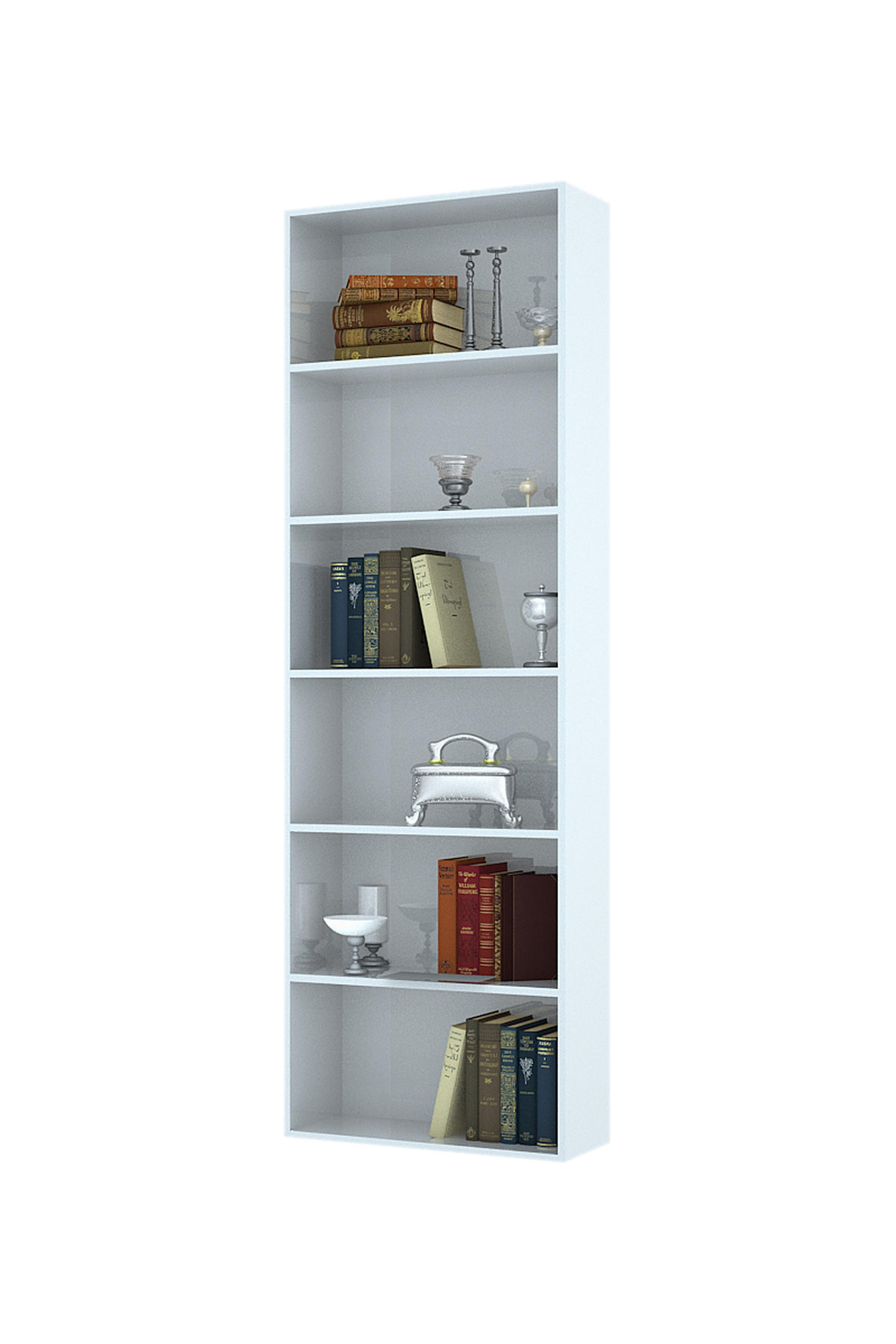 BÜCHERREGAL Weiß 60/181/26 - Weiß, Holzwerkstoff (60/181/26cm) - RAUMHIRSCH FURNITURE