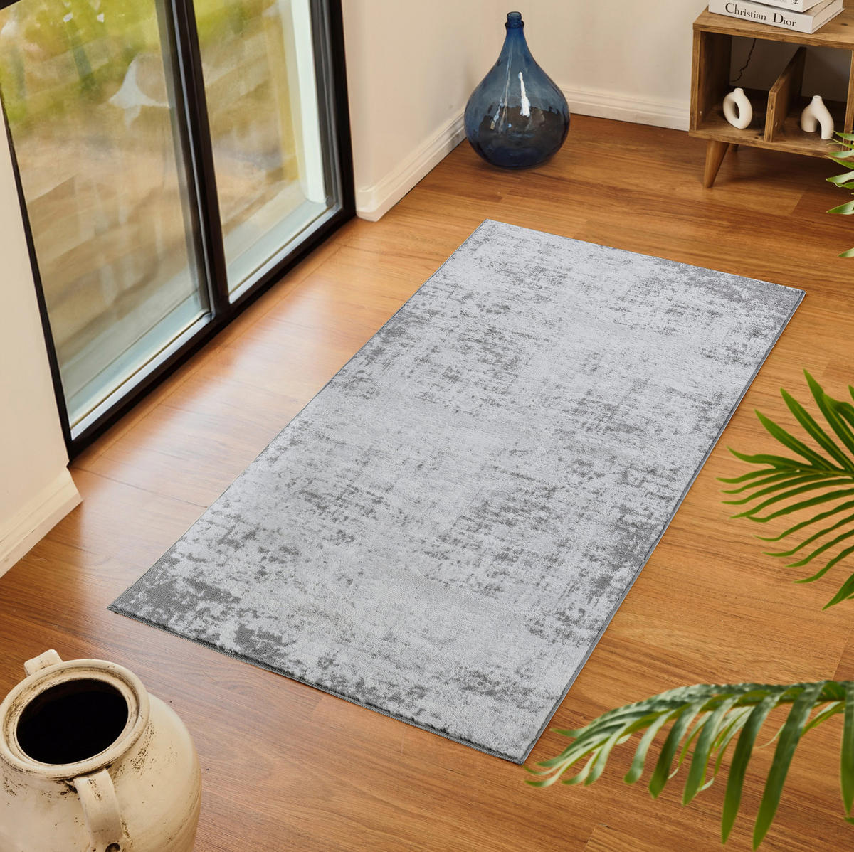 KURZFLORTEPPICH 80x220 cm Grau - Grau, Textil (80/220cm)