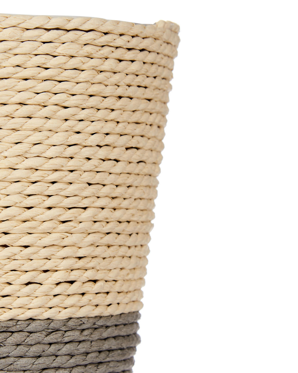 ÜBERTOPF Geflochten Ø 15 cm - Grau, Kunststoff (15/16cm)