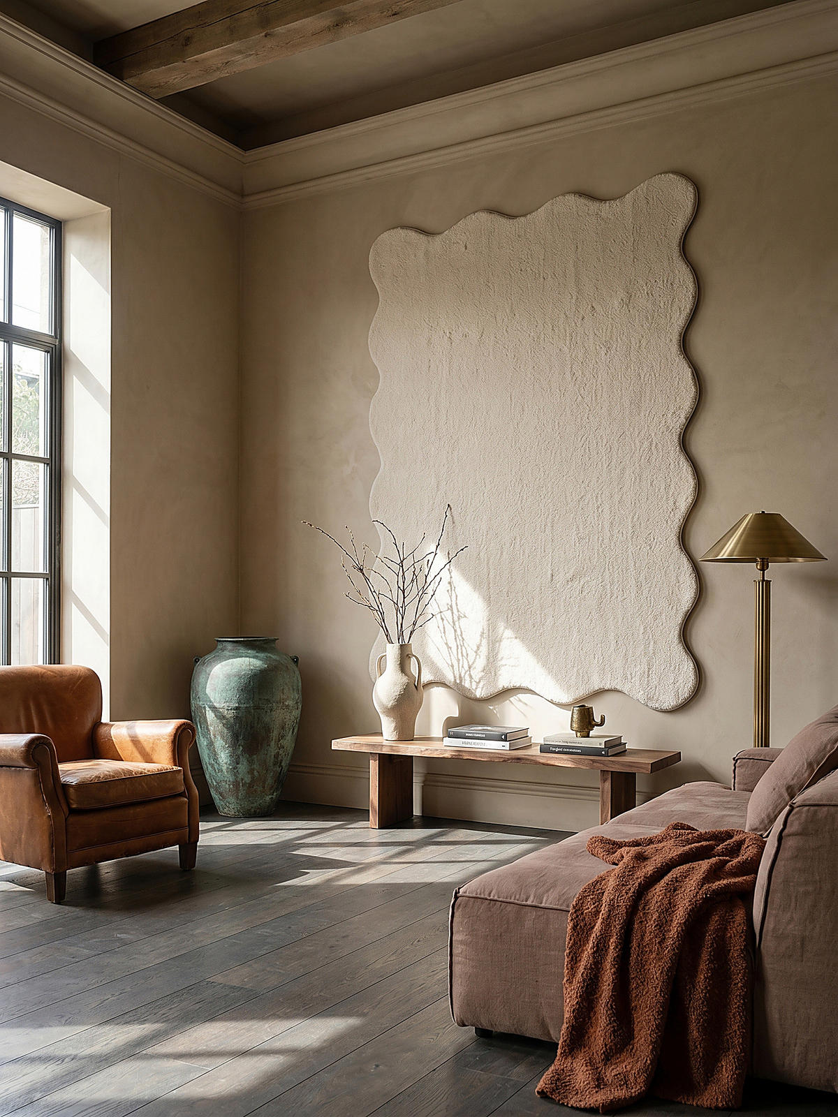 HOCHFLORTEPPICH Antirutsch Uni TIRSO Polyester Creme 140 x 200 cm - Beige, Textil (140/200cm) - KADIMA DESIGN