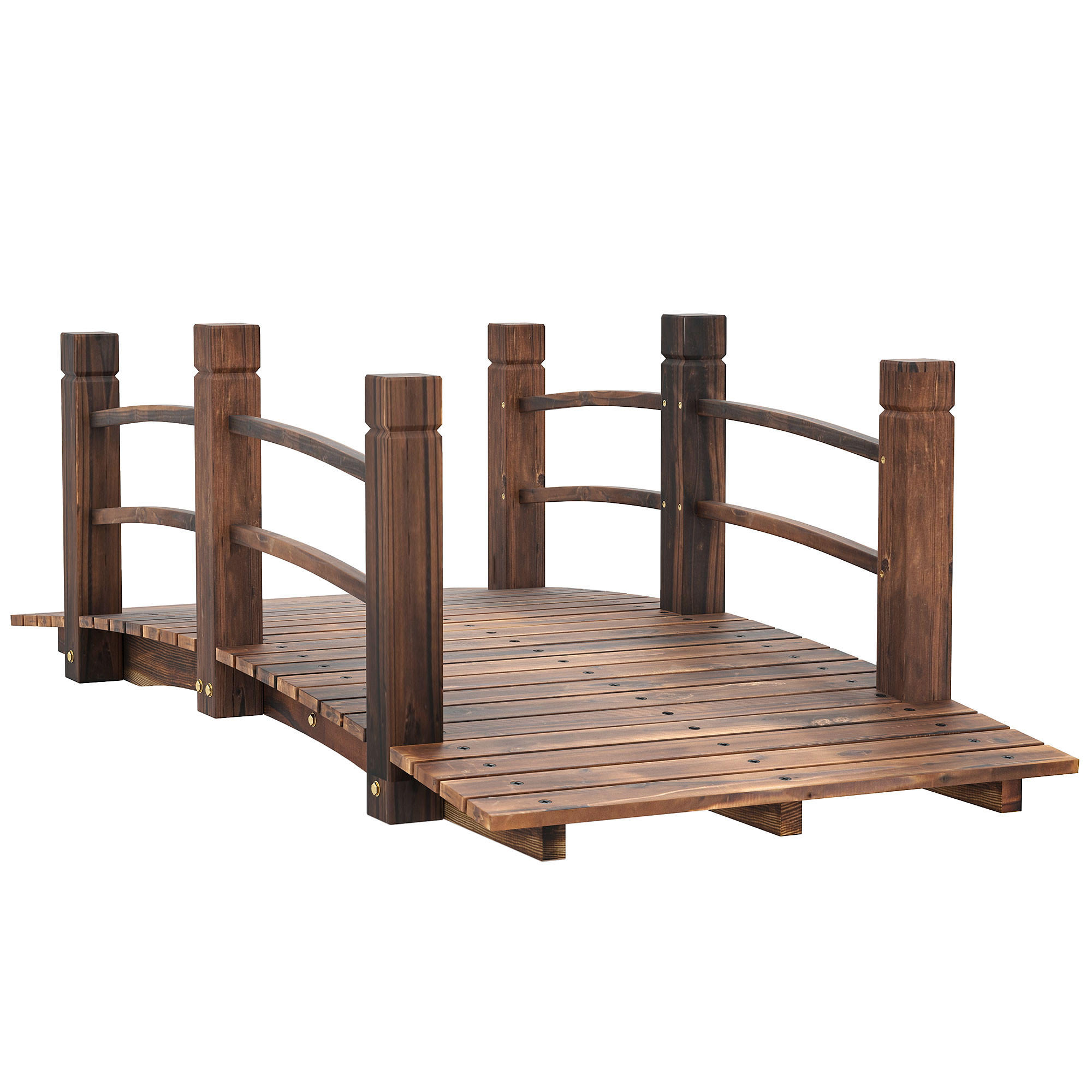 GARTENBRÜCKE, Tannenholz, Dunkelbraun - Dunkelbraun, Holz (1525/67/48cm) - Outsunny