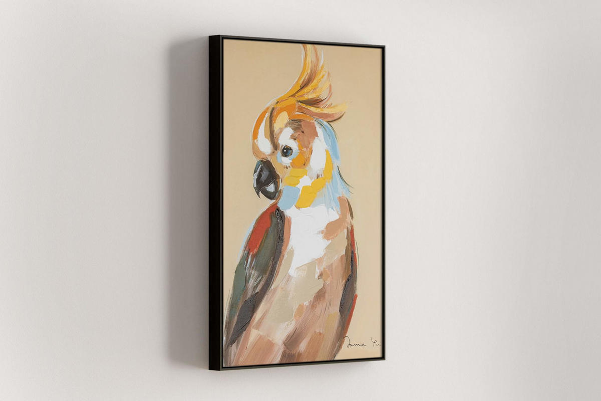 RUČNE MAĽOVANÝ AKRYLOVÝ OBRAZ 50/70 cm, viacfarebný, figurálny motív - viacfarebná, drevo/textil (50/70cm) - KUNSTLOFT
